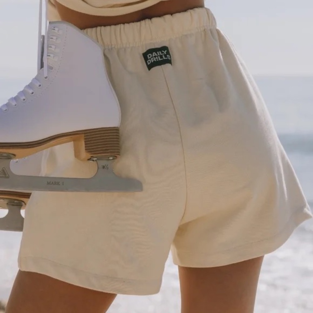 Daily Drills Cream Athletic Shorts